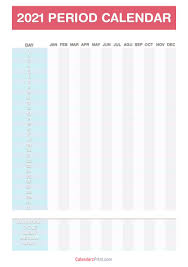 Check out this yearly printable calendar in landscape format, ready to print and reference. 2021 Period Calendar Free Printable Pdf Jpg Red Blue Calendarzprint Free Calendars Printable Calendars