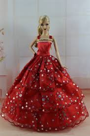 Red Fashion Princess Dress Wedding Clothes Gown For Barbie Doll S296 Barbie Gowns Barbie Dress Fashion