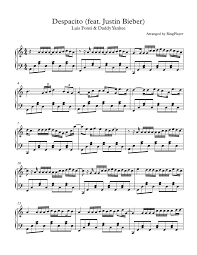 Slowly) is a song by puerto rican singer luis fonsi featuring puerto rican rapper daddy yankee from fonsi's 2019 studio album vida. Despacito Feat Justin Bieber Luis Fonsi Daddy Yankee Ringplayer Pdf Docdroid
