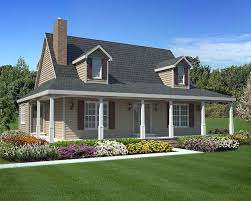 Center chimney cape.with wrap around porch. Jordan Hill Cape Cod Style Home Plan 038d 0626 House Plans And More