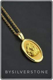 Mens Gold Lion Necklace Gold Lion Head Necklace Zodiac Lion Men Pendant 18k Gold Lion Necklace S Lion Head Necklace Lion Necklace Mens Gold