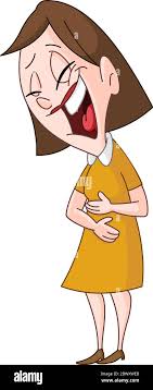 Young woman hysterically laughing Stock ...