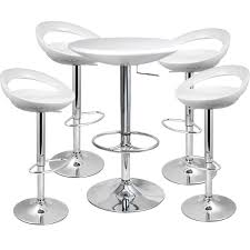 Antique thomasville dining room set round silver white small pub dining table set for 8 shabby chic these. Crescent Bar Stool And Podium Table Set White Buy Exhibition Furniture Tables Bar Stools Buy At Drinkstuff