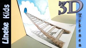 3d Tekenen Trap Naar De Hemel Makkelijk Voor Kids En Beginners 3d Tekeningen Tekenen Tekenen Voor Kinderen