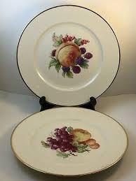 Learn more about decor in carlsbad on the knot. 2 Jk Decor Carlsbad Bavaria Fruits 10 1 8 Plates W Gold Trim Germany Ebay