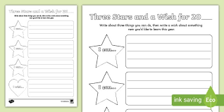 Three Stars And A Wish Goal Setting Worksheet Teacher Made