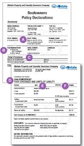 If an independent agent can't identify the policy number, then you could try to call. Boat Insurance Policy Declarations Allstate