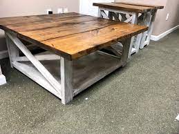 Rustic Living Room Set Large Farmhouse Coffee Table With Set Etsy Coffee Table Farmhouse Rustic Living Room Living Room Sets