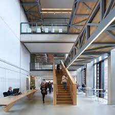 Art School Extension With Wooden Stairs And Bridges By Feilden Clegg Bradley Studios Interior Design School Architecture Design Stairs Architecture