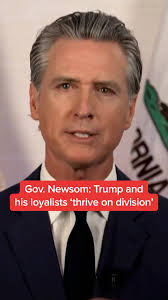 Authoritarian regimes begin by targeting people who are least able to  defend themselves, but they do not stop there.” California Governor Gavin  Newsom delivered an address that took aim at President Donald
