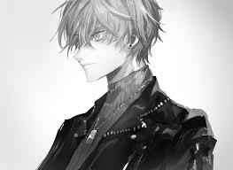 Black eyes short hair anime boys black hair wallpaper. Anime Original Grey Hair Earrings Short Hair Dog Tag Grey Eyes Hd Wallpaper Background Image 2000x1460 Wallpaper Anime