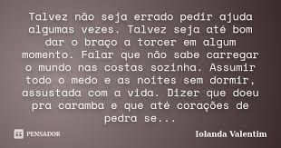 Iolanda Valentim Pensamentos Perder A Confianca Frases