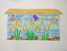Aquarium Lettering In 2020 Elementary Drawing Drawings Lettering