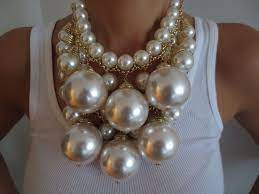 Vintage Escada Couture Runway Oversized Pearl Charm Necklace Halskette Ideen Perlen Halskette Anhanger