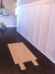 Diy Board Batten Wainscotting Using Existing Baseboards Used 1 4 Inch Thick Mdf Sheets For Battens And Door Stop Trim Fo Board And Batten Diy Boards Batten