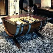 The whiskey barrel table top is made from oak and pine, and the entire piece can be stained to match your decor. 50 Nice Looking Diy Coffee Table Sweetyhomee Barrel Coffee Table Wine Barrel Coffee Table Coffee Table Plans