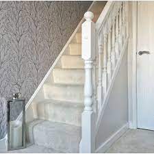 Shimmer Tree Wallpaper Soft Grey Silver Wallpaper Stairs Hallway Decorating Narrow Hallway Decorating