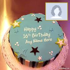 Birthday is come once in year. Happy 16th Birthday Cakes With Name And Photo