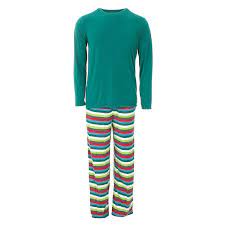 Kickee Pants Winter Celebrations Men S Long Sleeve Pajama Set Mult Threadfare Children S Boutique