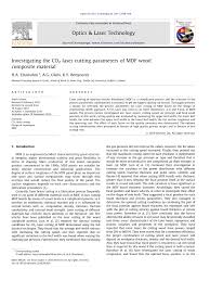 pdf investigating the co2 laser cutting parameters of mdf