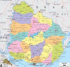 O uruguai é o segundo menor país da américa do sul, faz fronteira com o extremo sul do brasil, exclusivamente com o estado do rio grande do sul. Mapas Do Uruguai Mapasblog