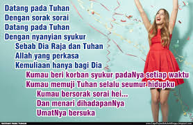 Lirik Lagu Pujian Rohani Kristen Sekolah Minggu Gereja Tuhan Yesus Datang Pada Tuhan