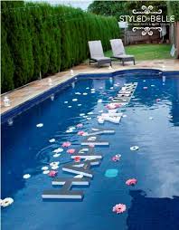 Spell Out Your Special Occasion With This Fun Idea Pool Birthday Party Pool Birthday Pool Party