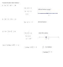 Absolute Value Equations And Inequalities Worksheet With Answers Nidecmege