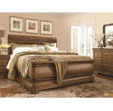 Louis Philippe Solid Wood King Sleigh Bed Cognac Zin Home