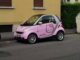 kristi dawkins and marie pope hello kitty car smart car hello kitty