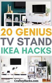 So you can relax and enjoy your tv, even when it isn't on. 20 Stunning Ikea Tv Stand Hacks Craftsy Hacks