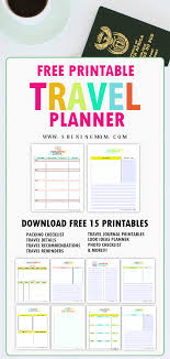 15 Free Trip Planner Printables For Your Next Vacation Travel Planner Template Travel Itinerary Planner Itinerary Planner