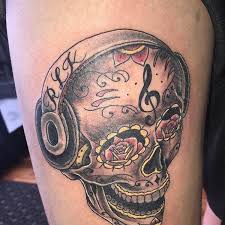 It features a beautiful sugar skull surrounded by gorgeous pink roses and greenery. Deep Spiritual Meaning Of Sugar Skull Tattoos Plus 87 Beautiful Design Ideas