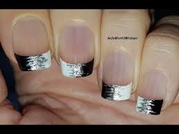 If you want the shine of gel nails by applying a nail polish you can try these nails. French Manicure Ideas 11 Elegant Black White Nail Tips Youtube