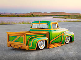 Image result for Gold Comet Green 1955 Truck