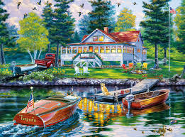 Every buffalo games jigsaw puzzle is manufactured in the u.s.a. Buffalo Games Darrell Bush Cottage Retreat 1000 Piece Jigsaw Puzzle Amazon Sg Toys Games