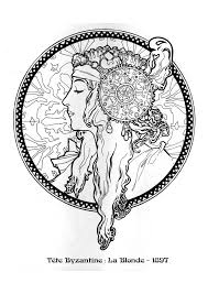 Mucha Byzantine La Blonde Art Nouveau Mucha Mucha Art Art Nouveau Design