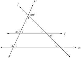 Four Lines Labeled Q M J And K Are Shown Lines Q And M Are Parallel Lines And Lines J Interior And Exterior Angles Exterior Angles This Or That Questions