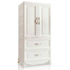 Get free shipping on qualified white kids dressers & armoires or buy online pick up in store today in the furniture department. Buy Nafenai Kids Armoire Wardrobe Closet 2 Door Plastic Cabinet Armoire With 2 Drawers 2 Shelves And Clothing Hanging Rod Ivory White Online In Uganda B07tkthj61