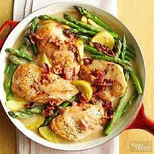 Chicken And Asparagus Skillet Supper Easy Chicken Dinner Recipes Chicken Recipes Chicken Dinner Recipes
