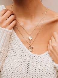 San Marco Layered Necklace Gold Layered Necklaces Layered Necklaces Silver Gold Bar Necklace