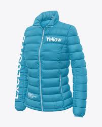Download Matte Nylon Women S Down Jacket Mockup In Apparel Mockups On Yellow Images Object Mockups