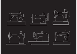 The size of the drawing corresponds to the real one. Outlined Vintage Sewing Machine Vectors 84593 Vector Art At Vecteezy