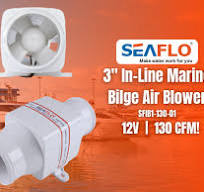 Amazon.com : SEAFLO 3" In-Line Marine Bilge Air Blower 12V 130 CFM  Ultra-Quiet White for Yacht/Sailboat/Boat - Model Number:SFIB1-130-01 :  Sports & ...