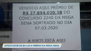 A mega sena 2394 não teve acertador dos 6 números. Ganhador Da Mega Sena Em Belo Horizonte Fez Uma Unica Aposta Minas Gerais R7 Mg No Ar