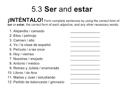 Ser Vs Estar Worksheet Answers Together With Ser And Estar Worksheet Practices Worksheets Spanish Practice Worksheets Spanish Practice