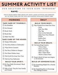 The Ultimate Summer Chores Checklist Kids Fresh Mommy Blog Kids Summer Schedule Kids Schedule Chore Checklist