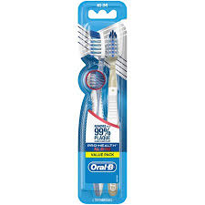 Oral B Crossaction All In One Manual Toothbrush Medium 2 Ct Walmart Com Manual Toothbrush Oral B Brushing Teeth