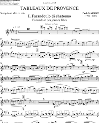 Challenging classical alto sax solos? Paule Maurice Tableaux De Provence Alto Saxophone Sheet Music Nkoda