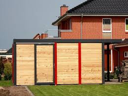 Holzverkleidung Mit Integrieter Schiebetur Von Carport Schmiede Gmbh Co Kg Hersteller Fur Metallcarports Und Stahlcarports Auf Mass Modern Eisen Stahl Hom Holzverkleidung Schiebetur Schiebe Tur